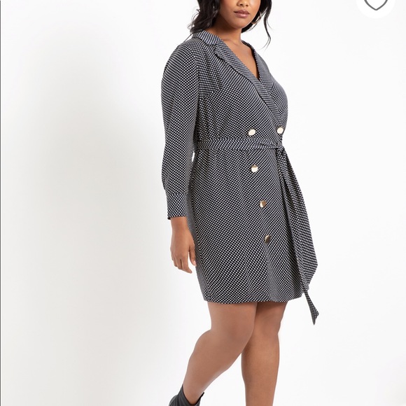 Eloquii Dresses & Skirts - ELOQUII - Double Breasted Belted Blazer Dress